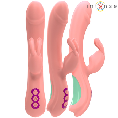 Intense Rachel Pink Dual Action Vibrator 5 Modes Medical Silicone 23cm