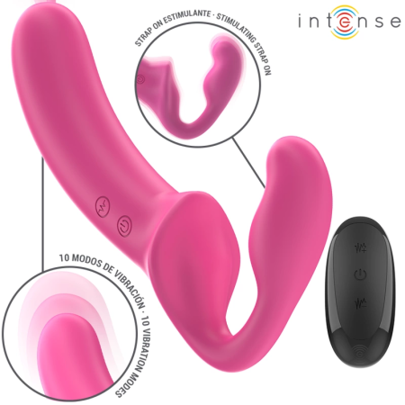 INTENSE AMY Dual Action Vibrating Device 20 cm Pink with Remote Control