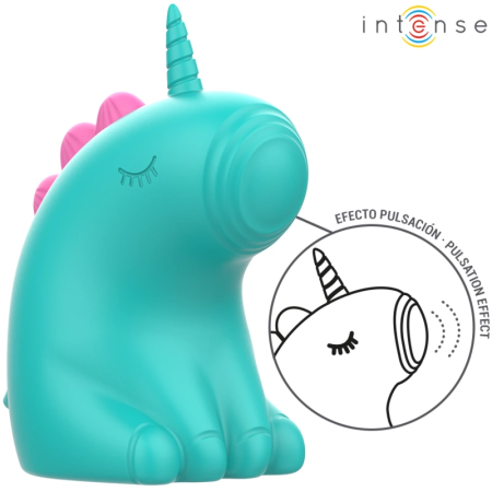 INTENSE Trixie Unicorn Tongue Tapping Stimulator Green Silicone IPX7