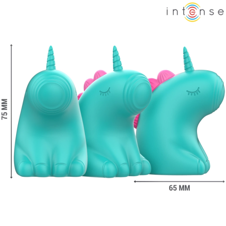 INTENSE Trixie Unicorn Tongue Tapping Stimulator Green Silicone IPX7