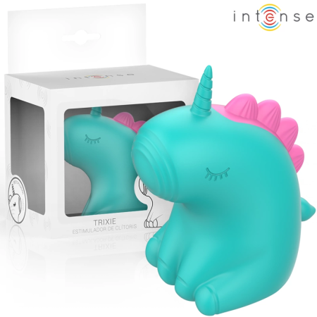 INTENSE Trixie Unicorn Tongue Tapping Stimulator Green Silicone IPX7