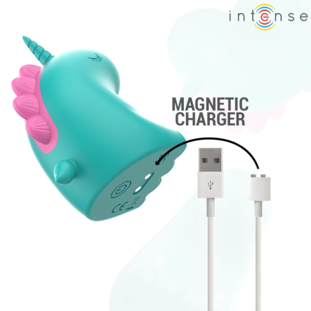 INTENSE Trixie Unicorn Tongue Tapping Stimulator Green Silicone IPX7