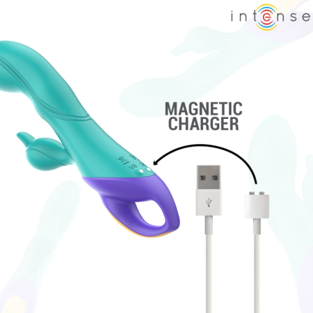 INTENSE FRED Dual Stimulation Rabbit Model Vibrator Blue Silicone