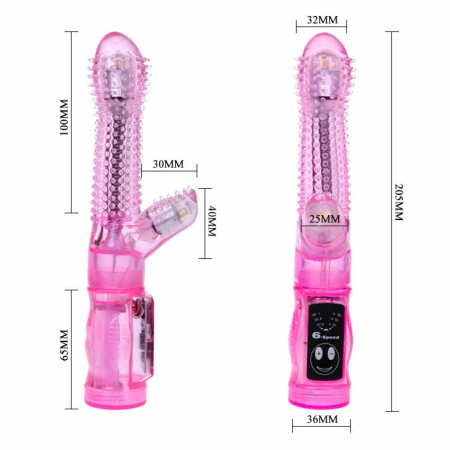 Baile Intimate Lover Tease Lilac Multifunction Waterproof Vibrator 23cm