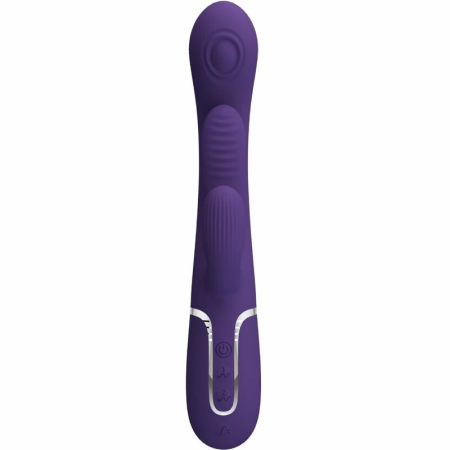 Pretty Love Shania Triple System Intimate Vibrator Purple Silicone USB