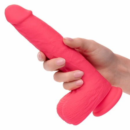 CalExotics Studs Pink Silicone Vibrator 10-Mode Thrusting 17.75cm