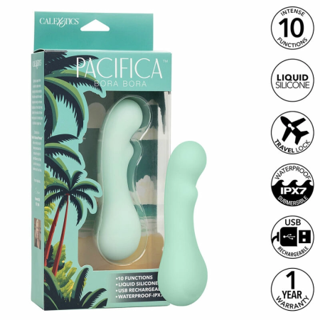 CalExotics Pacifica Bora Bora Aqua - 10-Mode G-Spot Intimate Device, Silicone