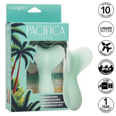 CalExotics Pacifica Tahiti Teaser Aqua 10-Function Liquid Silicone Massager