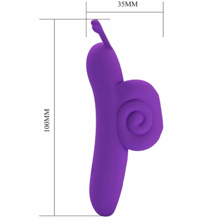Pretty Love Snail Intimate Finger Device 10 Modes Purple USB Rechargeable