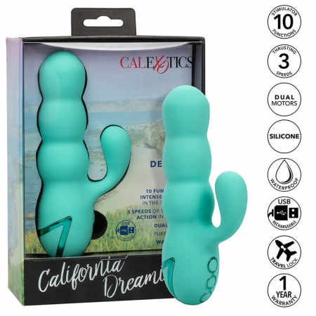 CalExotics Del Mar Diva Aqua Green Dual-Action Intimate Machine 9.5cm