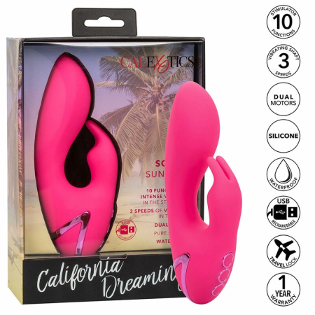 CalExotics California Dreaming So Cal Sunshine Dual-Action Vibrator Fuchsia