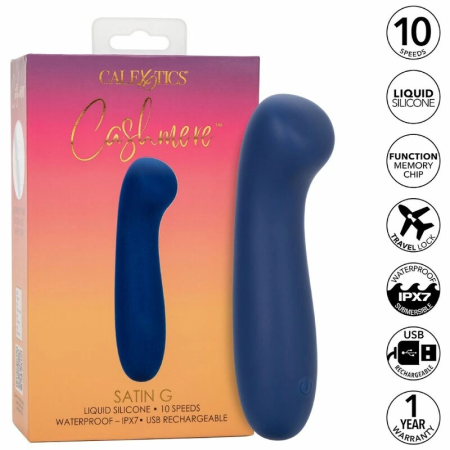 CalExotics Cashmere Satin G Blue Flexible Silicone Massager 15.25 cm