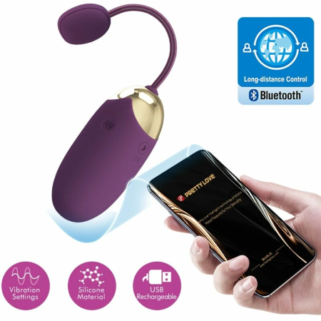 Pretty Love Abner App-Controlled Intimate Device Purple Bluetooth