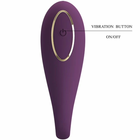Pretty Love August App-Controlled Double Vibrator Purple Silicone 12 Modes