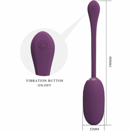Pretty Love Doreen Purple Wireless Intimate Stimulation Egg, Rechargeable