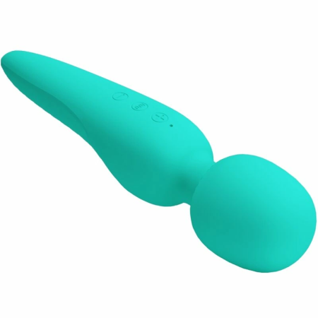 Pretty Love Meredith Rechargeable Silicone Massager Aqua Green 21.5cm