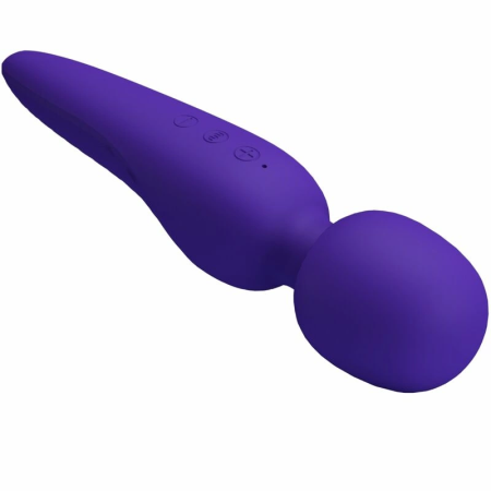 Pretty Love Meredith Massager 12-Speed Silicone Waterproof Purple 21.5cm