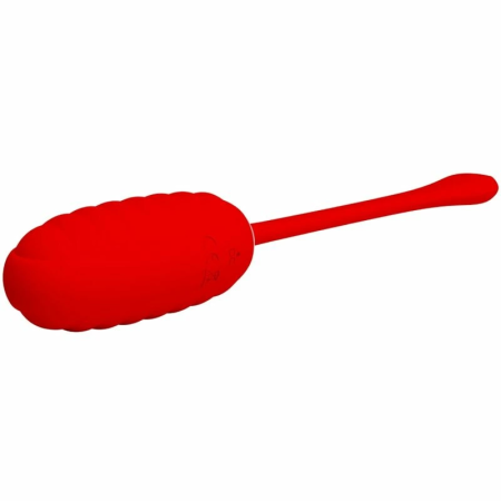 Pretty Love Kirk Rechargeable Vibrating Egg Red - 12 Modes, USB Charging