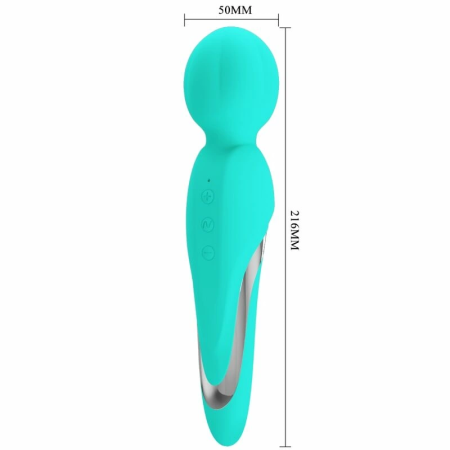 Pretty Love Walter Aqua Green Wand - 7 Modes, 5 Intensities, Silicone Massager