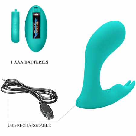 Pretty Love Idabelle Blue - Remote Control Dual Motor Massager 12+12 Modes