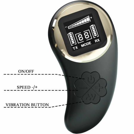 Pretty Love Nathan Black Dual Action Vibrator with Remote, 10 Modes