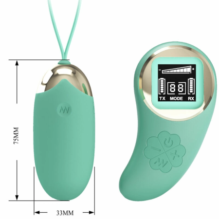 Pretty Love Mine Green Wireless Intimate Egg with LCD Remote, 10 Modes