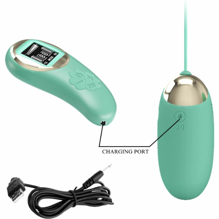 Pretty Love Mine Green Wireless Intimate Egg with LCD Remote, 10 Modes