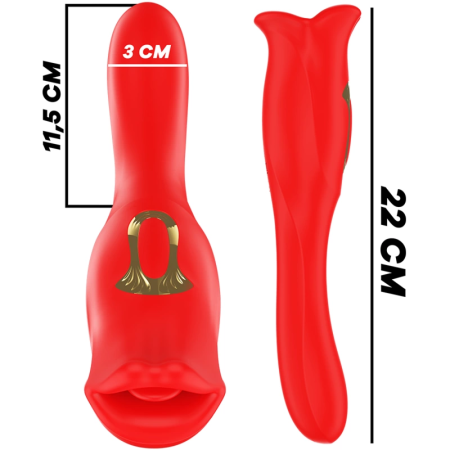 MIA Siena Triple Action Vibrating & Biting Intimate Stimulator Red