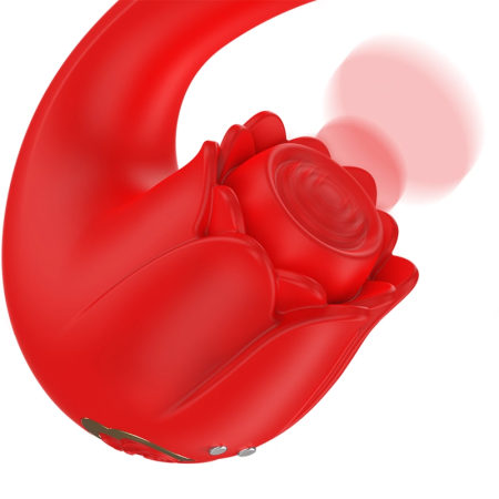 MIA Selena Vibrating & Tapping Rose-Shaped Intimate Device Red