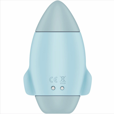 Satisfyer Mission Control Blue Small Dual-Function Vibrator, IPX7, Silicone