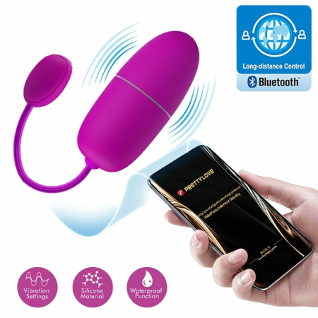 Pretty Love Nymph App-Controlled Wireless Vibrating Egg Purple