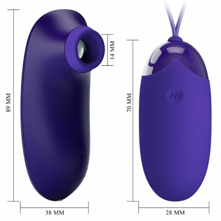 Pretty Love Vibrating Egg & Tapping Stimulator Purple USB Rechargeable