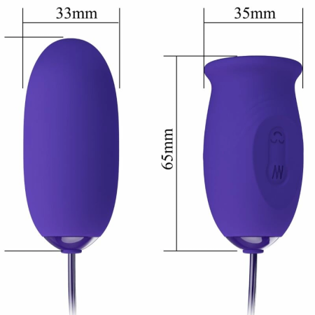Pretty Love Daisy Youth Violet Wireless Stimulating Egg 12+3 Modes USB