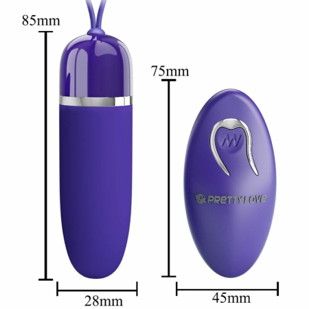 Pretty Love Darlene Youth Violet Mini Wireless Vibration Device, 12 Modes