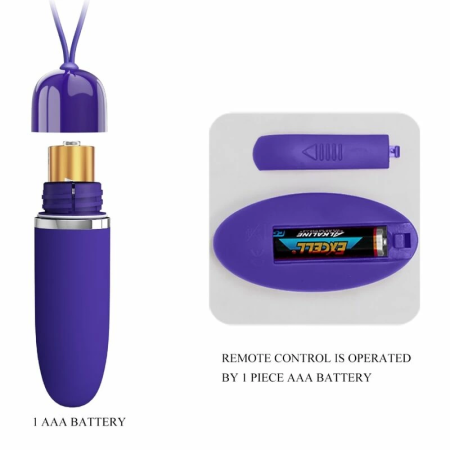 Pretty Love Darlene Youth Violet Mini Wireless Vibration Device, 12 Modes