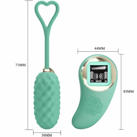 Pretty Love Vivian Green Wireless Remote Vibrating Egg, 10 Modes, USB