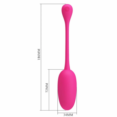 Pretty Love Knucker Pink Wireless Silicone Egg - 12-Mode, USB Rechargeable