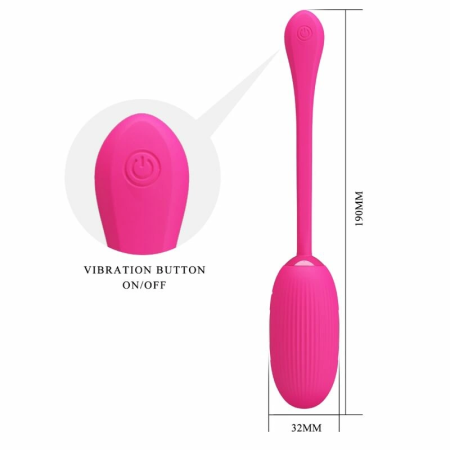 Pretty Love Doreen Magenta Wireless Intimate Egg, App-Controlled, Silicone