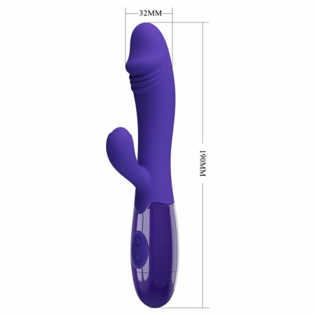 Pretty Love Snappy Youth Violet Dual-Function Rechargeable Massager
