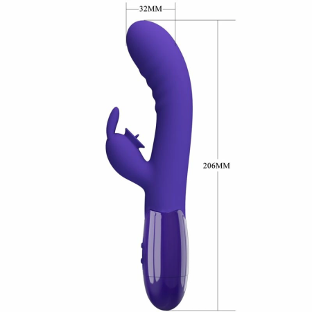 Pretty Love Cerberus Youth Violet Dual-Action Silicone Vibrator USB