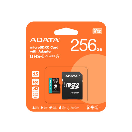 ADATA Premier Pro 256 GB MicroSDXC UHS-I Klasės 10