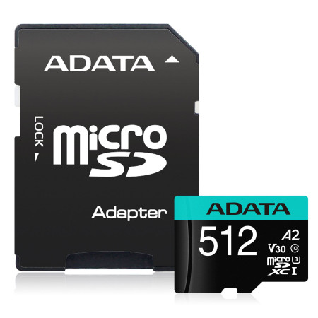 ADATA Premier Pro 512 GB MicroSDXC Klasės 10