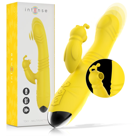 INTENSE TOKY Up & Down Vibrator with Dual Action Yellow 24cm