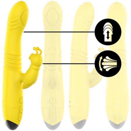 INTENSE TOKY Up & Down Vibrator with Dual Action Yellow 24cm