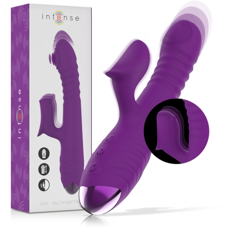 INTENSE IGGY Multifunction Rechargeable Up & Down Vibrator Purple 24cm