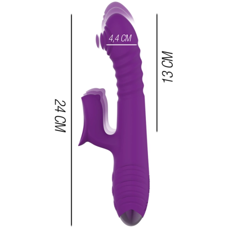 INTENSE IGGY Multifunction Rechargeable Up & Down Vibrator Purple 24cm