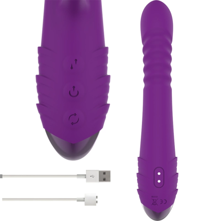 INTENSE IGGY Multifunction Rechargeable Up & Down Vibrator Purple 24cm