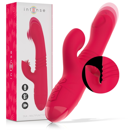 INTENSE DUA Rechargeable Up & Down Vibrator Red Multi-Function 24cm
