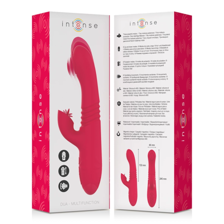 INTENSE DUA Rechargeable Up & Down Vibrator Red Multi-Function 24cm