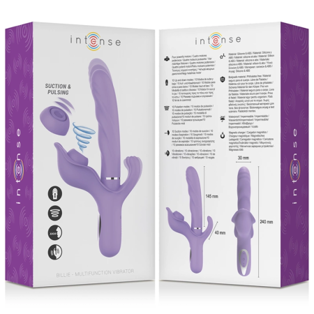 Intense Billie Rechargeable Multifunction Lilac Intimate Machine 24cm